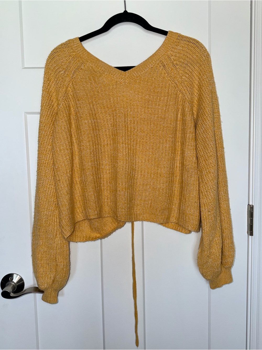 SO Yellow Drawstring Sweater - Picture 2 of 3
